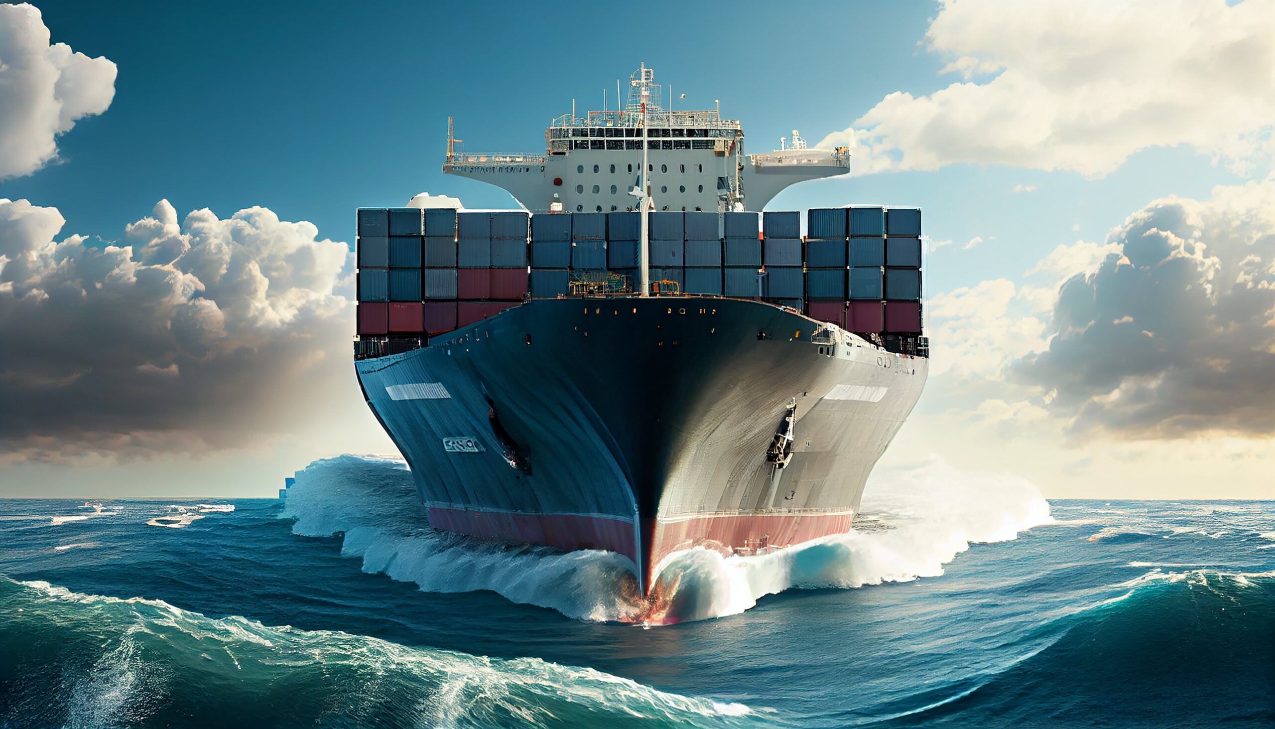 shipping industry delivering cargo large container ship generative ai min scaled